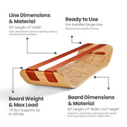 Balance design SlackBoard plus on a white background with specs