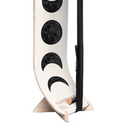 Wooden Moon SlackBoard on a stand, on a white background 