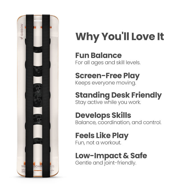 Gibbon Moon SlackBoard plus with text for why you'll love it
