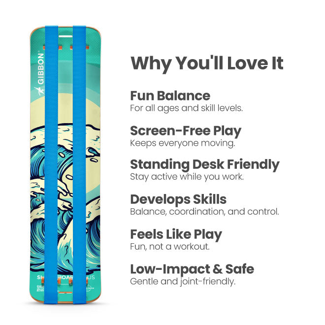Waves SlackBoard on the left and text on the right about product features.