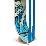 Waves SlackBoard Plus on a stand with a white background