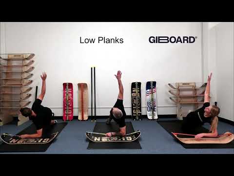 Low Planks Exercise Demonstration on a SlackBoard Balance Board