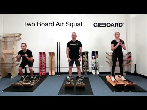 Two Board Air Squat Exercise Demonstration on a SlackBoard Balance Board