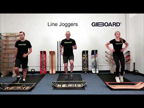 Line Joggers Exercise Demonstration on a SlackBoard Balance Board