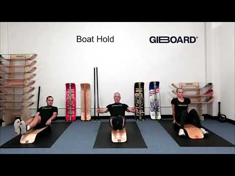 Boat Hold Exercise Demonstration on a SlackBoard Balance Board